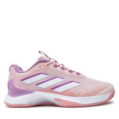 Buty do tenisa adidas. Czerwone buty treningowe adidas, bez wzorów, bez zapięcia, tenisowe. Za 429.99 zł.