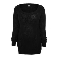 Długi Kombinezon Damski Z Szerokim Dekoltem. Czarne kombinezony Urban Classics, s, bez wzorów, bez kołnierzyka, bez ramiączek, długie. Za 121.99 zł.