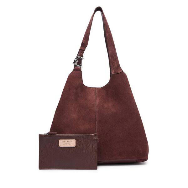 Torebka Coccinelle. Czerwone shopper bag Coccinelle, bez wzorów, bez dodatków. Za 1,399.00 zł.