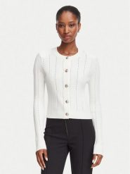 Guess Kardigan W6YR26 Z0973 Kremowy Regular Fit. Białe swetry Guess, l, z aplikacjami, z syntetyku, bez ramiączek. Za 426.99 zł.