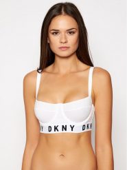 DKNY Biustonosz z fiszbiną DK4521 Biały. Białe biustonosze DKNY, bez wzorów, z bawełny. Za 179.99 zł.