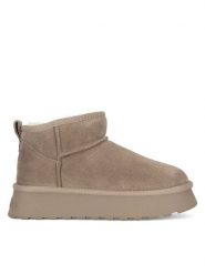 Badura Śniegowce WFA3080-4 Szary. Szare śniegowce Badura, bez wzorów, ze skóry, bez zapięcia. Za 229.99 zł.