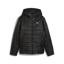 Damska kurtka wyścielana Essentials z kapturem PUMA. Czarne kurtki do biegania Puma, bez wzorów, z kapturem, do biegania. Za 399.00 zł.