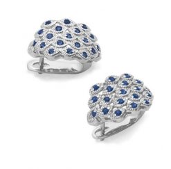 PAVO Srebrne kolczyki z szafirami 0,8 ct. Szare kolczyki Braccatta, z ametystem, srebrne. Za 469.00 zł.