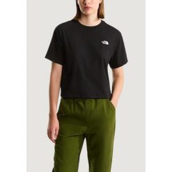 Koszulka crop top Kobieta THE NORTH FACE W EVOLUTION SIMPLE DOME CROP RLX SS TEE. Czarne topy The North Face, bez wzorów, z bawełny, bez kołnierzyka, bez ramiączek. Za 157.55 zł.