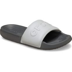 Klapki Dla Dorosłych Crocs All Day Slide. Czarne klapki Crocs, bez wzorów, z materiału, bez obcasa, bez zapięcia. Za 139.99 zł.
