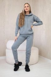 Komplet sweterkowy Bluza + Spodnie ciemny szary. Szare bluzy KESI, l, bez wzorów, z poliesteru, eleganckie, bez ramiączek, bez kaptura. Za 317.83 zł.