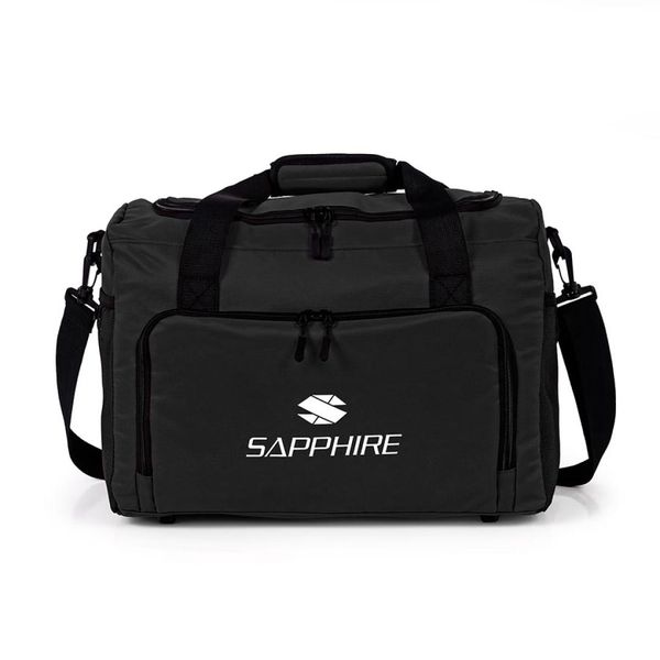 Torba podróżna Sapphire ST-170 - czarna. Czarne torby podróżne SAPPHIRE, bez wzorów, z materiału, na ramię, duże. W wyprzedaży za 49.90 zł.