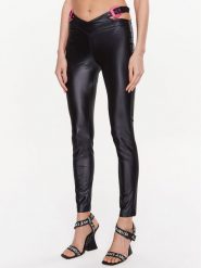 Versace Jeans Couture Legginsy 74HAC1A1 Czarny Slim Fit. Czarne legginsy Versace Jeans Couture, bez wzorów, z jeansu. Za 489.99 zł.