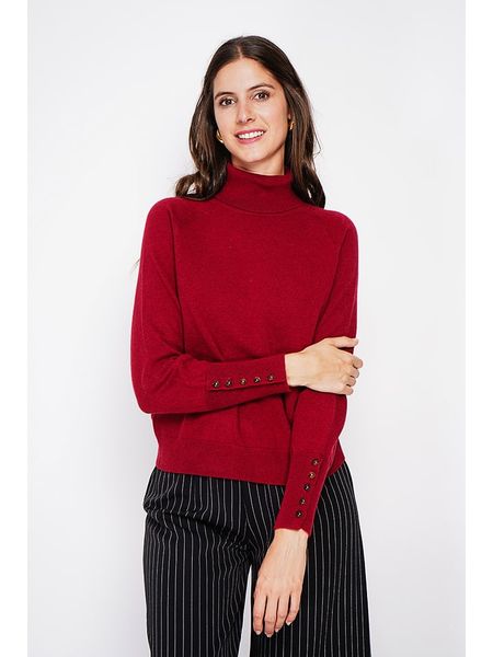 William de Faye Golf w kolorze bordowym rozmiar: 42. Czerwone swetry William de Faye, bez wzorów, klasyczne, bez ramiączek. Za 126.99 zł.