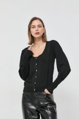 Morgan kardigan damski kolor czarny lekki. Czarne swetry Morgan, l, bez wzorów, z dzianiny, bez ramiączek. Za 239.99 zł.