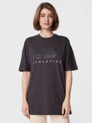 New Balance T-Shirt WT23503 Czarny Oversize. Czarne t-shirty New Balance, s, bez wzorów, z bawełny, bez kołnierzyka, bez ramiączek. Za 99.99 zł.