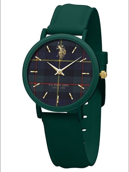 U.S. Polo Assn. Zegarek kwarcowy w kolorze zielono-granatowym rozmiar: onesize. Zielone, analogowe zegarki U.S. Polo Assn., sztuczne. Za 152.62 zł.