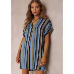 Niebieska Sukienka Phaenusa. Niebieskie sukienki Renee, l, z aplikacjami, eleganckie, bez kołnierzyka, bez ramiączek, mini. W wyprzedaży za 74.99 zł.