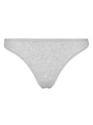 Tommy Hilfiger Stringi UW0UW05741 Szary. Szare stringi Tommy Hilfiger, bez wzorów, z bawełny. Za 49.99 zł.