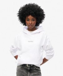 Superdry Core Logo City Loose Hood damska bluza z bawełny organicznej –. Białe bluzy Superdry, bez wzorów, z bawełny, bez ramiączek, bez kaptura. Za 200.25 zł.