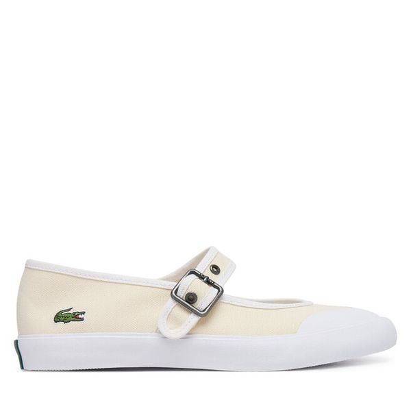 Baleriny Lacoste. Brązowe baleriny Lacoste, bez wzorów, bez obcasa, bez zapięcia. Za 243.99 zł.