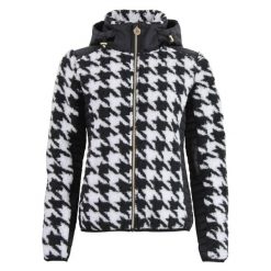 Kaptur polar z zippem, dwumateriałowy, z naszywką na piersi dla kobiet Peak Moun. Czarne bluzy z polaru Peak Mountain, z aplikacjami, z polaru. W wyprzedaży za 224.00 zł.