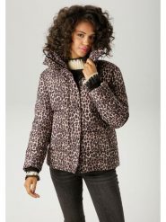 Aniston Kurtka zimowa w kolorze jasnobrązowo-czarnym rozmiar: 34. Brązowe kurtki Aniston, na zimę, bez wzorów, z puchu, bez kaptura. Za 152.99 zł.