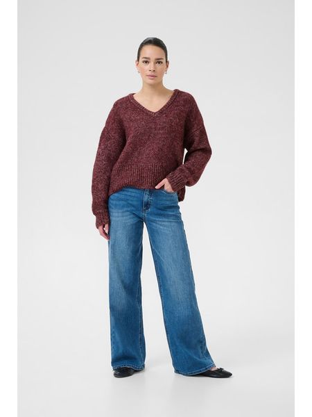 Kaffe Sweter w kolorze czerwonym rozmiar: S. Czerwone swetry Kaffe, s, bez wzorów, bez ramiączek. Za 126.45 zł.