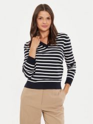 Tommy Hilfiger Sweter WW0WW40098 Granatowy Regular Fit. Niebieskie swetry Tommy Hilfiger, xs, bez wzorów, z syntetyku, bez ramiączek. Za 319.99 zł.