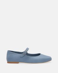 BALERINY W KOLORZE NIEBIESKIM E101 BLUE. Niebieskie baleriny Venezia, bez wzorów, ze skóry, bez obcasa, bez zapięcia. Za 329.00 zł.