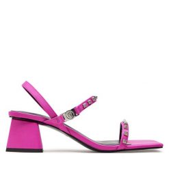 Sandały Just Cavalli. Czerwone sandały Just Cavalli, bez wzorów, bez obcasa, na słupku, bez zapięcia. Za 539.99 zł.