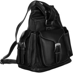 Plecak damski vintage czarny CA8719 BLACK. Czarne plecaki bez wzorów, z materiału, bez dodatków. Za 139.99 zł.