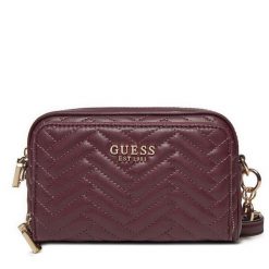 Torebka Guess. Czerwone listonoszki Guess, z aplikacjami, bez dodatków. Za 349.99 zł.