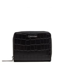 Calvin Klein Portfel Ck Must Md Zip Around K60K612355 Czarny. Czarne portfele Calvin Klein, bez wzorów, ze skóry. Za 299.99 zł.