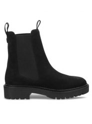 Gant Sztyblety 29553778 Czarny. Czarne botki Gant, bez wzorów, ze skóry, bez obcasa, na płaskiej podeszwie, bez zapięcia. Za 469.99 zł.