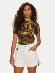 Versace Jeans Couture Bluzka 76HAFMN8 Czarny Slim Fit. Czarne bluzki Versace Jeans Couture, s, bez wzorów, z jeansu, bez kołnierzyka, bez ramiączek. Za 669.99 zł.