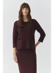 TATUUM Sweter w kolorze bordowym rozmiar: L. Czerwone swetry Tatuum, l, bez wzorów, bez ramiączek. Za 223.46 zł.
