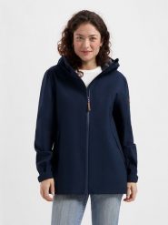 TRAVELIN' Kurtka softshellowa "Jannike" w kolorze granatowym rozmiar: XXL. Niebieskie kurtki przeciwdeszczowe Travelin', s, z aplikacjami, ze skóry, bez kaptura, outdoorowe. Za 281.10 zł.