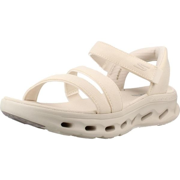 Sandały SKECHERS GO WALK GLIDE STEP 2.0 Beżowy. Brązowe sandały Skechers, bez wzorów, z materiału, bez obcasa, bez zapięcia. Za 379.99 zł.