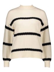 ONLY Sweter w kolorze kremowo-czarnym rozmiar: S. Brązowe swetry ONLY, s, bez wzorów, bez ramiączek. Za 61.46 zł.