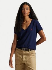 Polo Ralph Lauren T-Shirt 211B14611008 Granatowy Regular Fit. Niebieskie t-shirty Polo Ralph Lauren, m, bez wzorów, bez kołnierzyka, bez ramiączek. Za 399.99 zł.