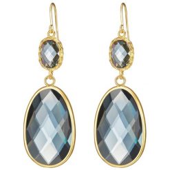 Lulu & Jane Mosiadz KamieŃ naturalny Kolczyki 1 ct Damski. Niebieskie kolczyki Lulu & Jane, pozłacane. Za 419.99 zł.