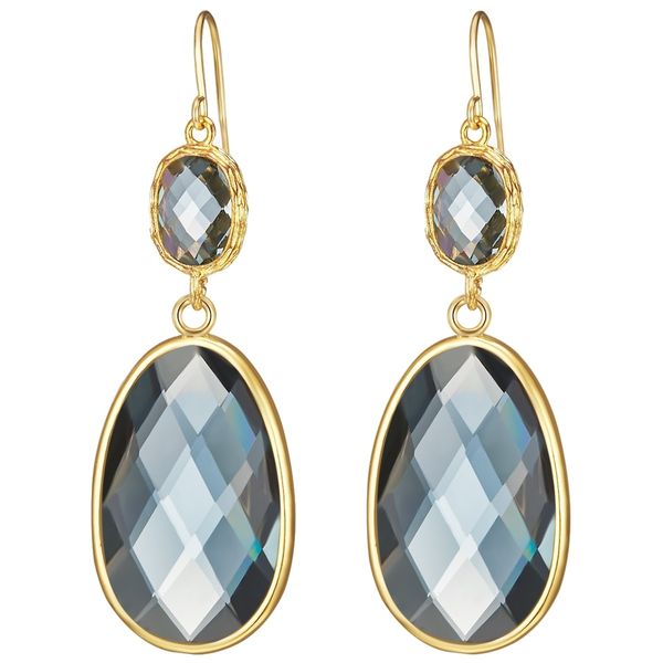 Lulu & Jane Mosiadz KamieŃ naturalny Kolczyki 1 ct Damski. Niebieskie kolczyki Lulu & Jane, pozłacane. Za 169.99 zł.