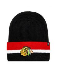 47 Brand Czapka NHL Chicago Blackhawks Split Cuff 47 H-SPLCC04ACE-BKA Czarny. Czarne czapki zimowe 47 Brand, bez wzorów, z materiału. Za 149.99 zł.