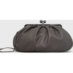 Weekend Max Mara torebka skórzana kolor szary. Szare shopper bag Weekend Max Mara, bez wzorów, na ramię, bez dodatków. Za 1,969.90 zł.