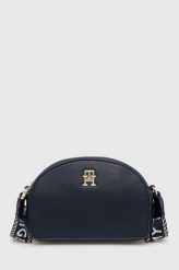 Tommy Hilfiger torebka kolor granatowy. Niebieskie listonoszki Tommy Hilfiger, bez wzorów, z materiału, bez dodatków. Za 579.99 zł.