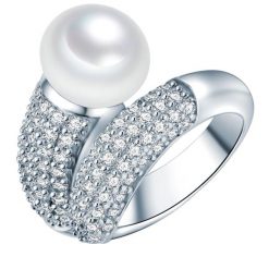 Valero Pearls Pierścionek Srebro wysokiej próby Srebrny Pierścionki 1 ct Damski. Szare pierścionki Valero Pearls, z cyrkonią, srebrne. Za 389.99 zł.