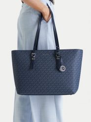 MICHAEL Michael Kors Torebka Quinn 30T5SQNT9V Granatowy. Niebieskie torebki klasyczne MICHAEL Michael Kors, bez wzorów, ze skóry, bez dodatków. Za 1,128.99 zł.