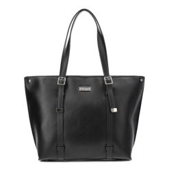 Czarna Modna Shopperka Damska Big Star. Czarne shopper bag BIG STAR, bez wzorów, z jeansu, eleganckie, bez dodatków. Za 206.99 zł.