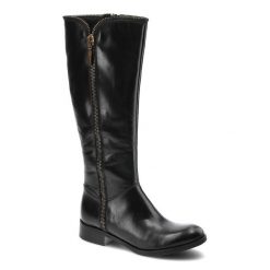 Czarne Kozaki Carinii Damskie Skórzane Obuwie. Czarne kozaki Carinii, z aplikacjami, ze skóry, bez obcasa, na obcasie, bez zapięcia. Za 339.00 zł.
