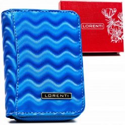 Portfel damski Lorenti 5157-WAV niebieski. Niebieskie portfele LORENTI, bez wzorów, ze skóry. Za 59.00 zł.