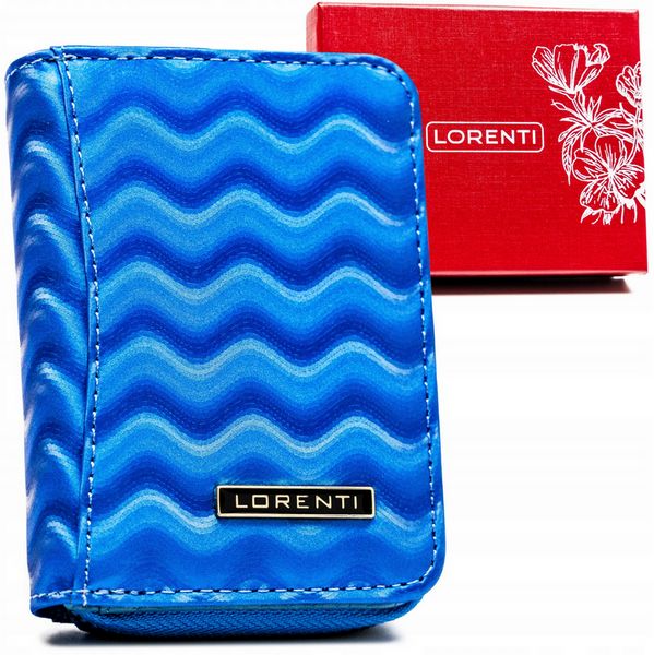 Portfel damski Lorenti 5157-WAV niebieski. Niebieskie portfele LORENTI, bez wzorów, ze skóry. Za 53.99 zł.