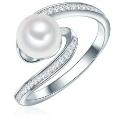 Valero Pearls Ring Sterling Silber Süßwasser Zuchtperle weiß Zirkonia weiß Pierścionki 1 ct Damski. Białe pierścionki Valero Pearls, z cyrkonią, srebrne. Za 539.99 zł.