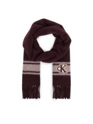 Calvin Klein Szalik LV04F8101G Bordowy. Czerwone szaliki i kominy Calvin Klein, bez wzorów, z wełny. Za 329.99 zł.